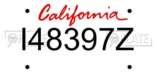 I48397Z California License Plate