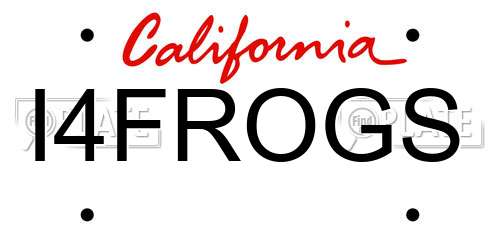 I4FROGS California License Plate