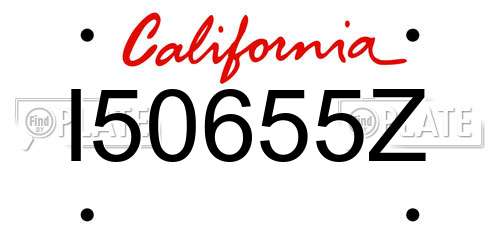 I50655Z California License Plate