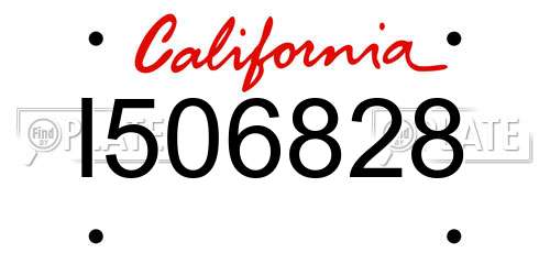 I506828 California License Plate