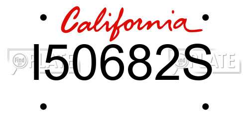 I50682S California License Plate