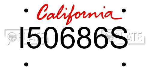 I50686S California License Plate