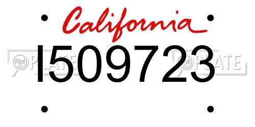 I509723 California License Plate