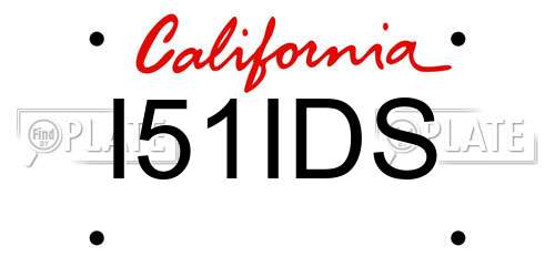I51IDS California License Plate