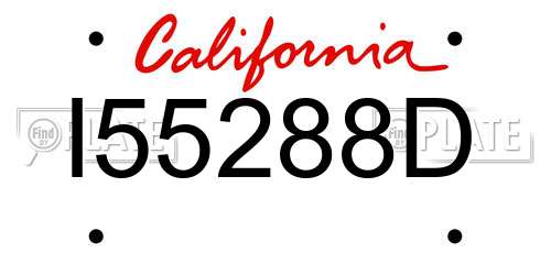 I55288D California License Plate
