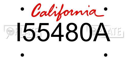 I55480A California License Plate