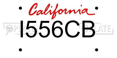 I556CB California License Plate