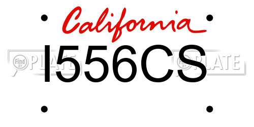 I556CS California License Plate