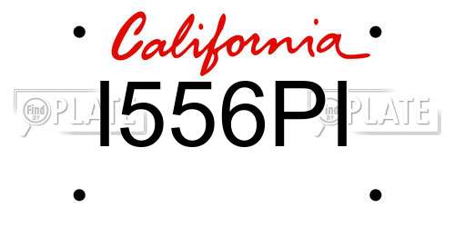 I556PI California License Plate