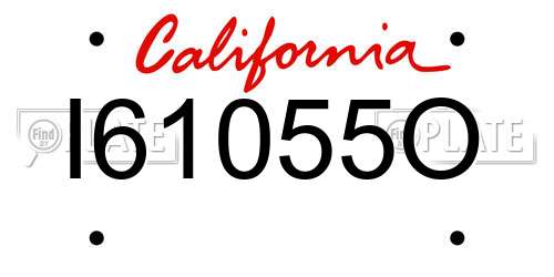 I61055O California License Plate