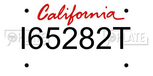 I65282T California License Plate