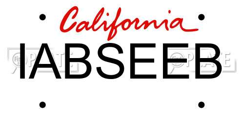 IABSEEB California License Plate