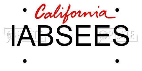 IABSEES California License Plate