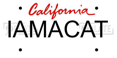 IAMACAT California License Plate