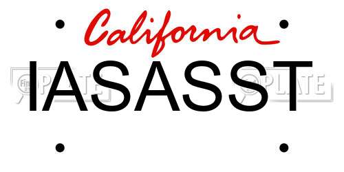 IASASST California License Plate