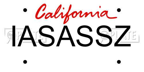 IASASSZ California License Plate