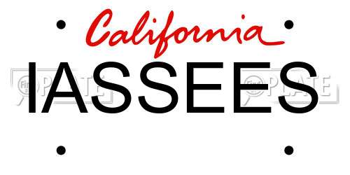 IASSEES California License Plate