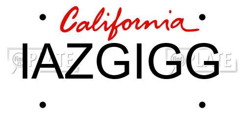 IAZGIGG California License Plate