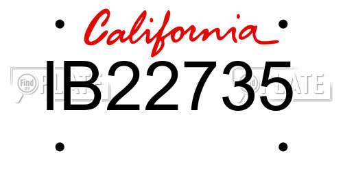 IB22735 California License Plate