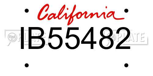 IB55482 California License Plate