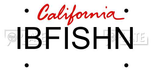 IBFISHN California License Plate
