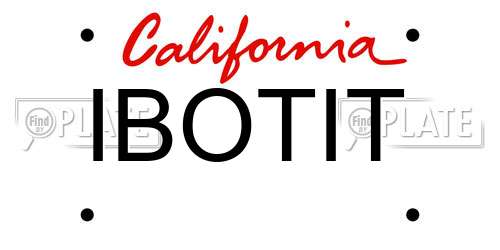 IBOTIT California License Plate