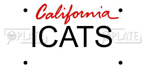 ICATS California License Plate