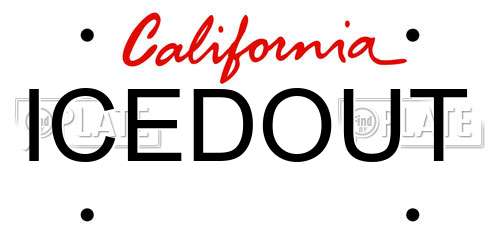 ICEDOUT California License Plate