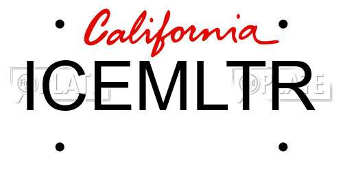 ICEMLTR California License Plate