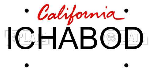 ICHABOD California License Plate