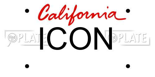ICON California License Plate