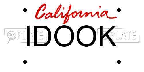 IDOOK California License Plate