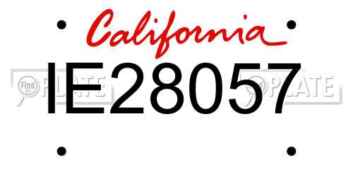 IE28057 California License Plate