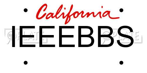 IEEEBBS California License Plate