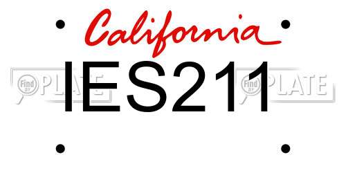 IES211 California License Plate