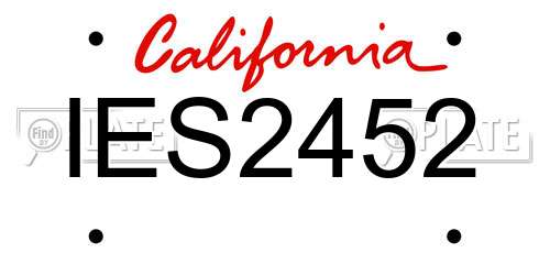 IES2452 California License Plate