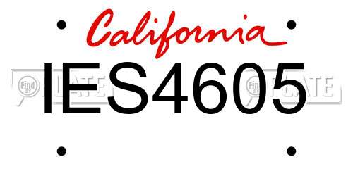 IES4605 California License Plate