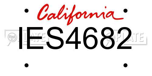 IES4682 California License Plate