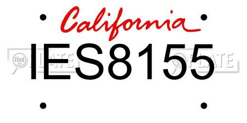 IES8155 California License Plate