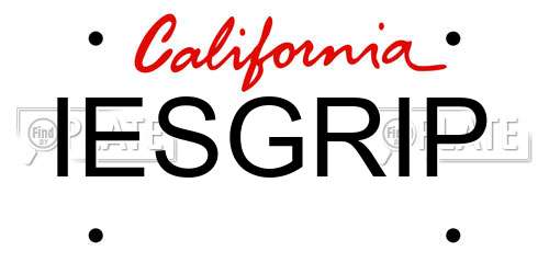 IESGRIP California License Plate