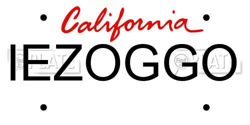 IEZOGGO California License Plate
