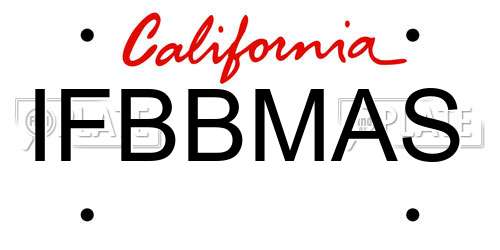 IFBBMAS California License Plate