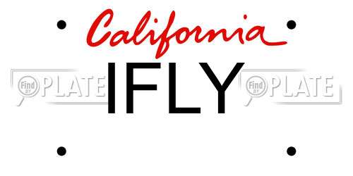 IFLY California License Plate