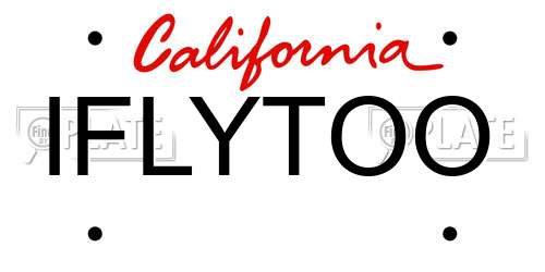 IFLYTOO California License Plate