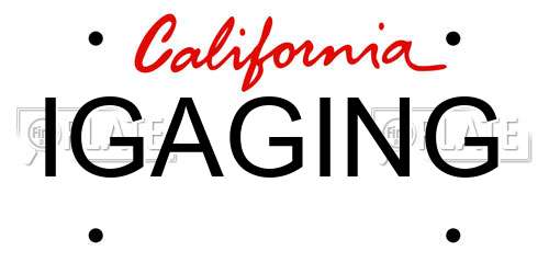 IGAGING California License Plate