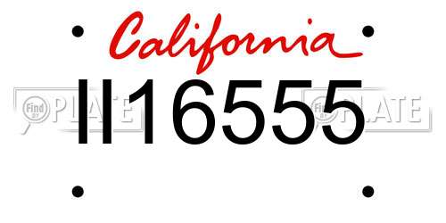 II16555 California License Plate