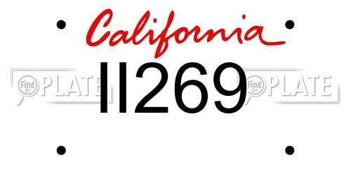 II269 California License Plate
