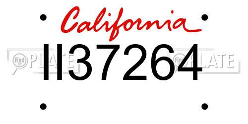II37264 California License Plate