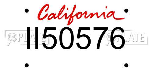 II50576 California License Plate