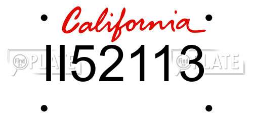 II52113 California License Plate